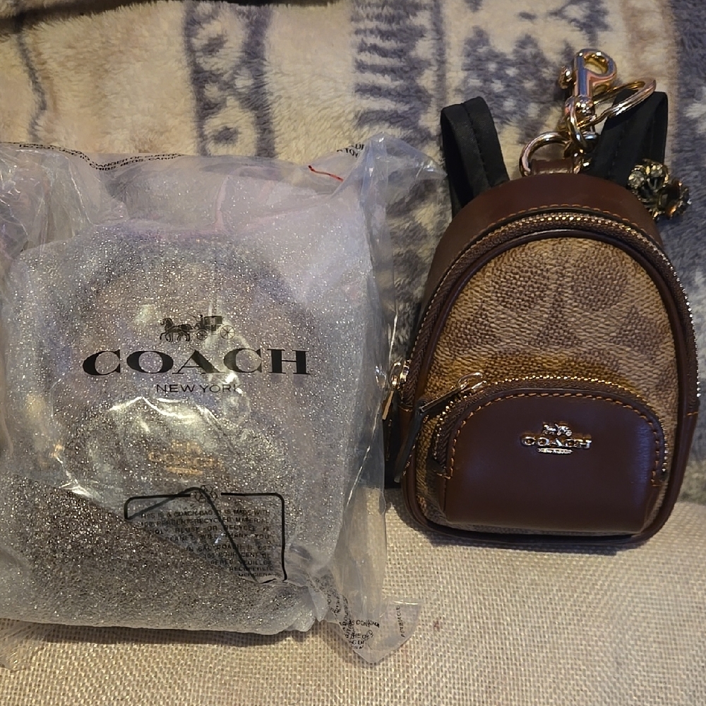 Coach Mini Bag in Brown with Distinctive Shape and Logo